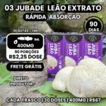 03 Extratos de cogumelo juba de leão 30 ml - Hericium Erinaceus