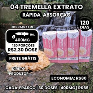 04 Extratos líquidos de cogumelo Tremella Fuciformis 30 ml